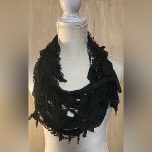 Black Scrappy Scarf